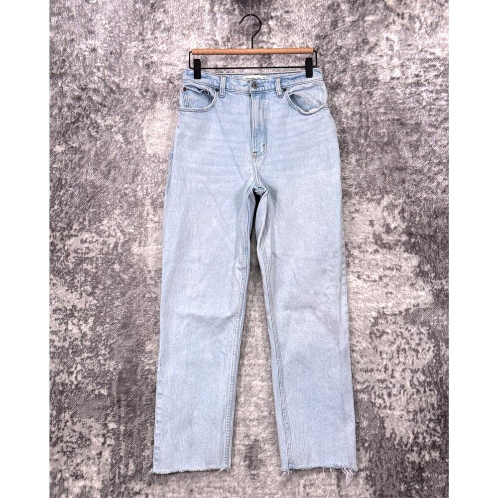 Abercrombie & Fitch Jeans 28 / 6 Womens 90s Straight Curve Love Raw Hem Denim